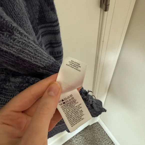 Lucky Brand Navy Geometric Cardigan - Picture 4 of 5